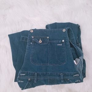Flared Denim Overalls